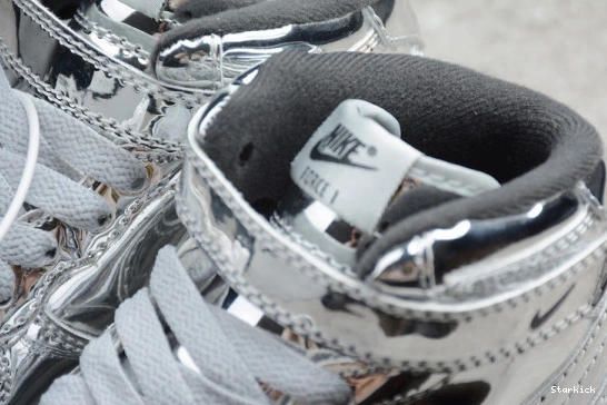 Mid Kids Metallic Force Air Nike 1 314197-8500 WB Silver 1219